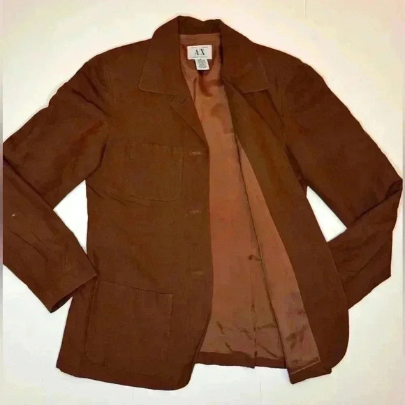 Armani Exchange Womens Linen Blazer Size 2 - Picture 1 of 8